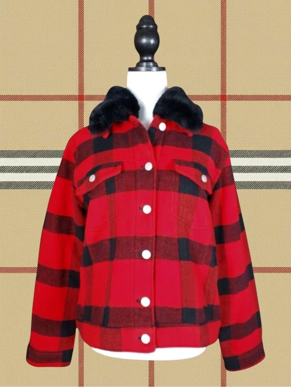 GAP Classic Retro Cabincore Cozycore Preppy Eclectic Grandpa Plaid Shacket  M